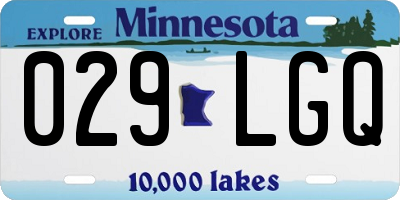 MN license plate 029LGQ