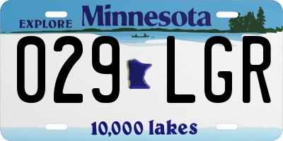 MN license plate 029LGR