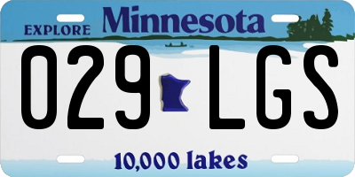 MN license plate 029LGS