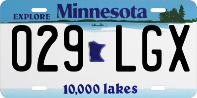 MN license plate 029LGX