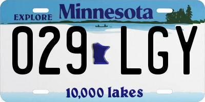 MN license plate 029LGY