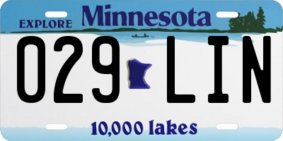 MN license plate 029LIN