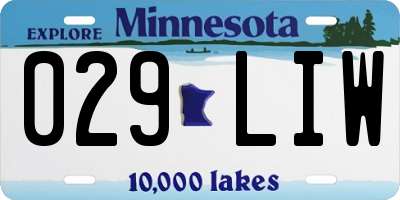 MN license plate 029LIW