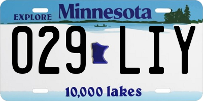 MN license plate 029LIY