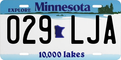 MN license plate 029LJA