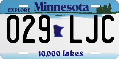 MN license plate 029LJC