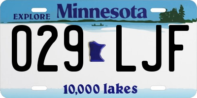 MN license plate 029LJF