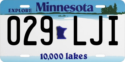 MN license plate 029LJI