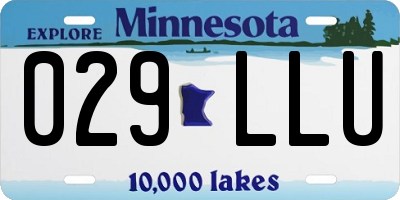 MN license plate 029LLU