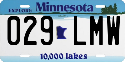MN license plate 029LMW