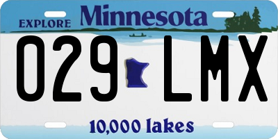 MN license plate 029LMX
