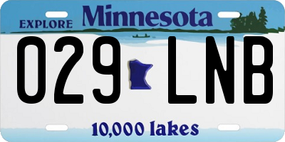 MN license plate 029LNB