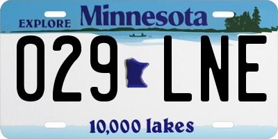 MN license plate 029LNE