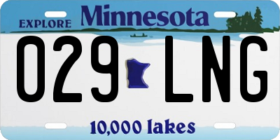 MN license plate 029LNG