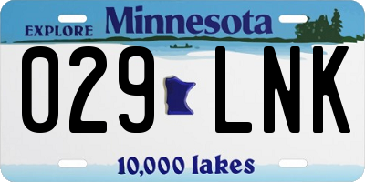 MN license plate 029LNK