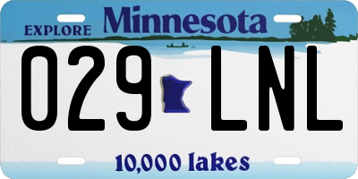 MN license plate 029LNL
