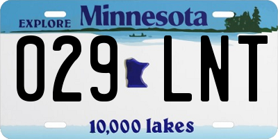MN license plate 029LNT