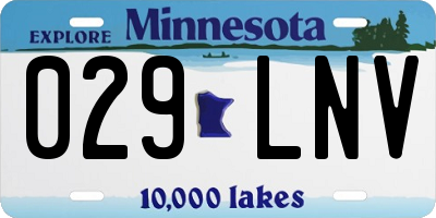 MN license plate 029LNV