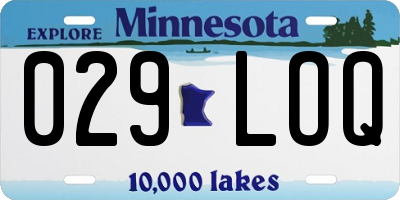 MN license plate 029LOQ