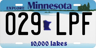 MN license plate 029LPF