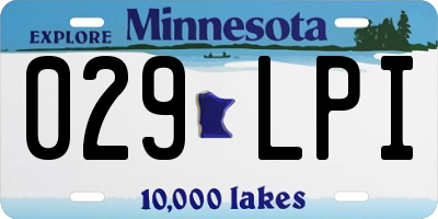 MN license plate 029LPI