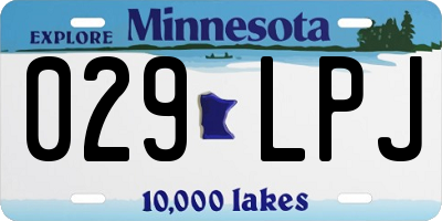 MN license plate 029LPJ