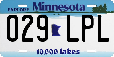MN license plate 029LPL