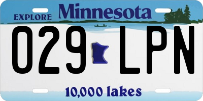 MN license plate 029LPN