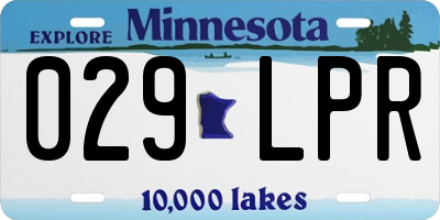 MN license plate 029LPR