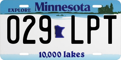 MN license plate 029LPT