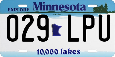 MN license plate 029LPU