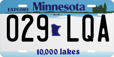 MN license plate 029LQA