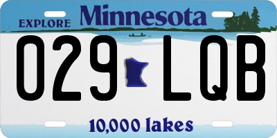 MN license plate 029LQB