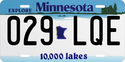 MN license plate 029LQE
