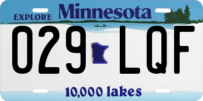 MN license plate 029LQF
