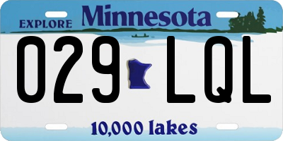 MN license plate 029LQL