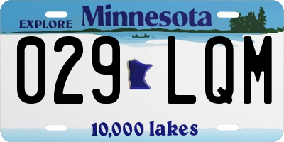 MN license plate 029LQM
