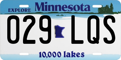 MN license plate 029LQS