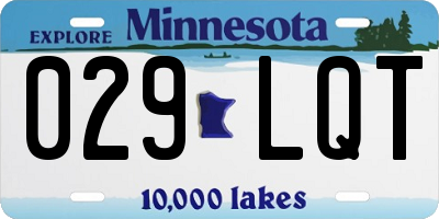 MN license plate 029LQT
