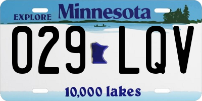 MN license plate 029LQV