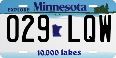 MN license plate 029LQW