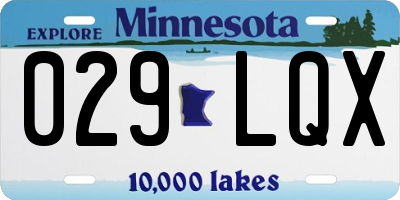 MN license plate 029LQX