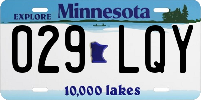 MN license plate 029LQY