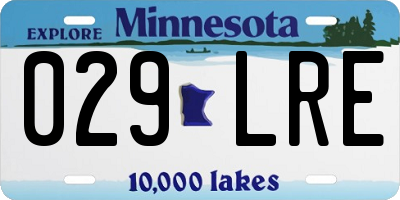 MN license plate 029LRE