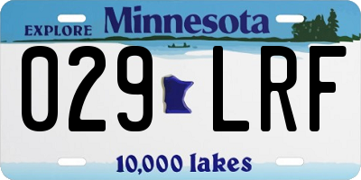 MN license plate 029LRF