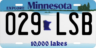 MN license plate 029LSB