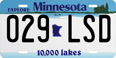 MN license plate 029LSD