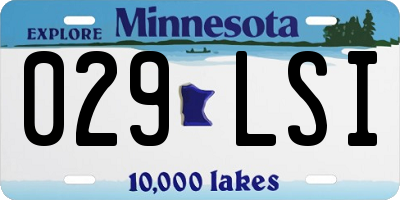MN license plate 029LSI