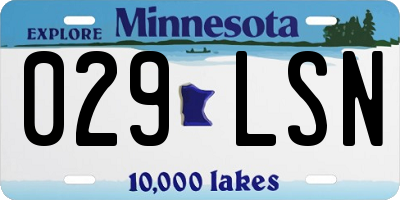MN license plate 029LSN