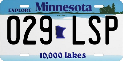 MN license plate 029LSP